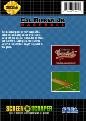 Cal Ripken Jr box cover back